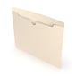 Staples® Reinforced File Jacket, Flat, Letter Size, 8 5/8" x 11 3/4", Manila, 100/Box (TR293050)