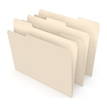 Staples® 30% Recycled File Folder, 1/3-Cut Tab, Letter Size, Manila, 500/Carton (ST56675CT)