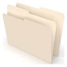 Staples® File Folder, 2/5-Cut Tab, Letter Size, Manila, 500/Carton (ST116855CT)