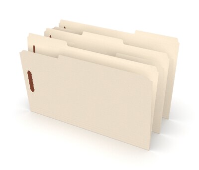 TRU RED™ Reinforced Classification Folder, 2 Expansion, Legal Size, Manila, 50/Box (TR18698)