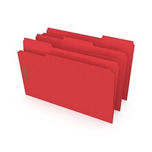 Staples® Reinforced Classification Folders, 2 Expansion, Legal Size, Red, 50/Box (TR18692)