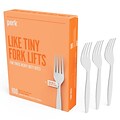 Perk™ Plastic Fork, Heavy-Weight, White, 100/Pack (PK56391)