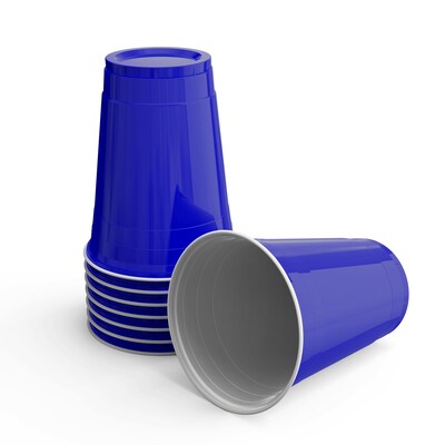 Perk™ Plastic Cold Cup, 16 Oz., Blue, 500/Carton (PK45561CT)