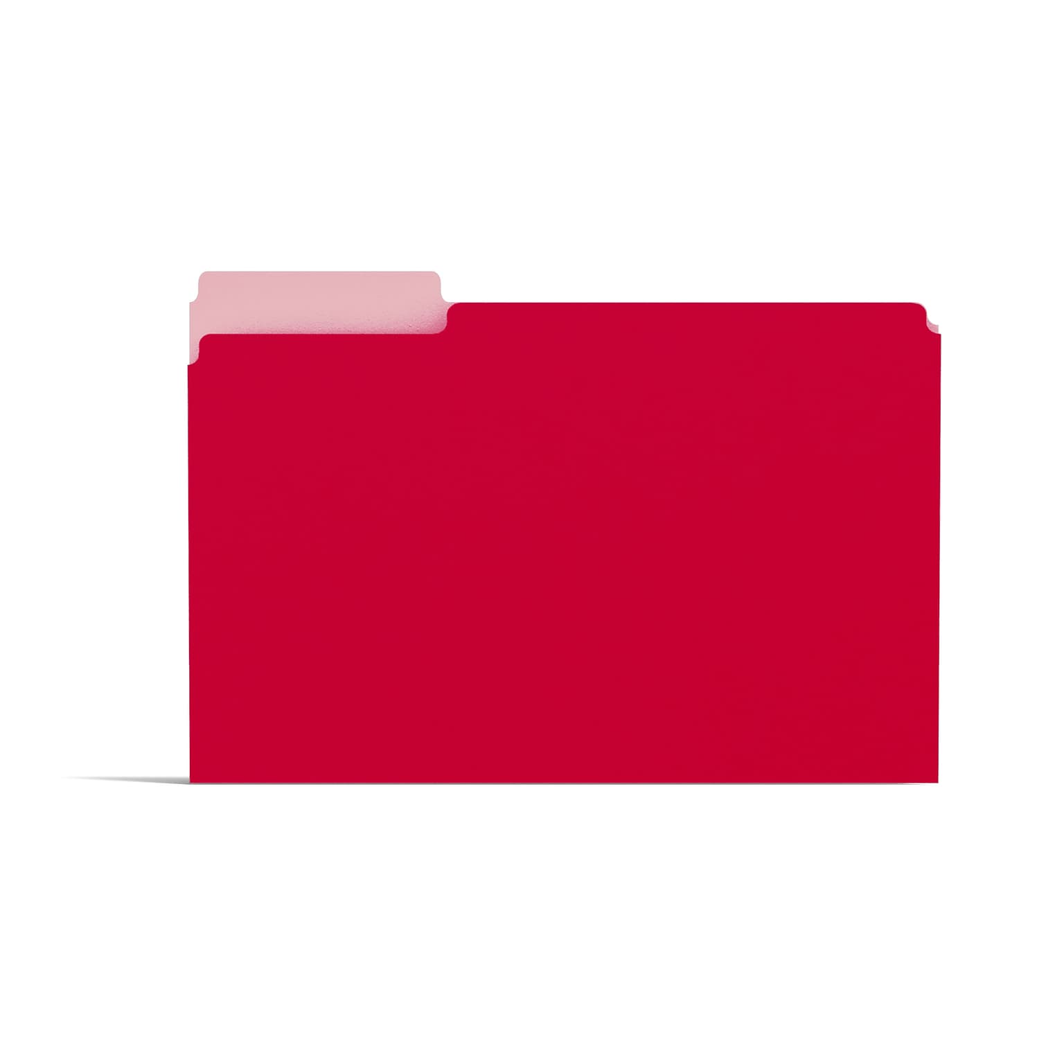 Staples® File Folders, 1/3 Cut Tab, Letter Size, Red, 100/Box (TR224519)