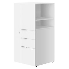 Union & Scale™ Workplace2.0™ 1 Shelf 49H Laminate Storage Tower, White (UN57499)