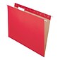 Pendaflex Recycled Colored Hanging File Folders, Red, Letter, Holds 8 1/2"H x 11"W, 25/Bx (92511)