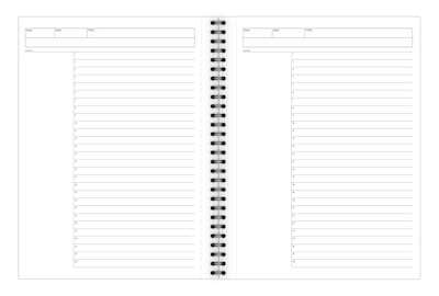 Cambridge Action Planner Professional Notebook, 7.25" x 9.5", Wide Ruled, 80 Sheets, Charcoal Gray (06122)