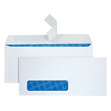 Quality Park Redi-Strip Security Tinted #10 Business Window Envelopes, 4 1/8 x 9 1/2, White Wove,