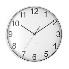 Union & Scale™ Essentials Wall Clock, Aluminum, 12 (UN57796)