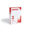 Staples 8.5 x 11 3-Hole Punched Copy Paper, 20 lbs., 92 Brightness, 500/Ream (221192)