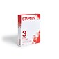 Staples 8.5" x 11" 3-Hole Punched Copy Paper, 20 lbs., 92 Brightness, 500/Ream (221192)