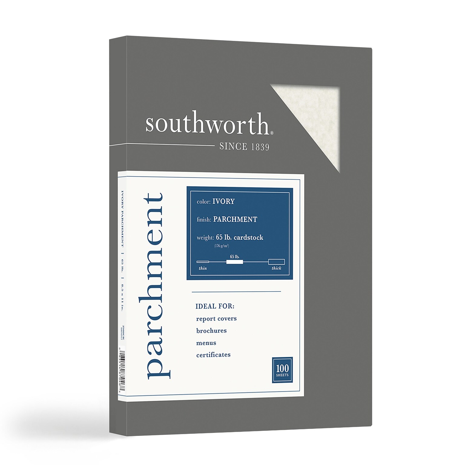Southworth 8.5 x 11 Specialty Paper, 65 lbs., 100 Brightness, 100/Box (Z980CK)