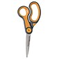 Westcott® Titanium Bonded® Non-Stick 8" Scissors, Adjustable Glide, Pointed Tip, Gray/Yellow (14849)