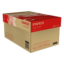 Staples Copy Paper, 11 x 17, 20 lbs., White, 500 Sheets/Ream, 5 Reams/Carton (512215)