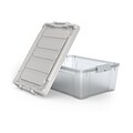 Staples 46.8 Qt. Latch Lid Storage Bin, Clear (TR58306)