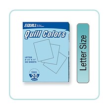 Quill Brand® 30% Recycled Colored Multipurpose Paper, 20 lbs., 8.5 x 11, Blue, 500 sheets/Ream