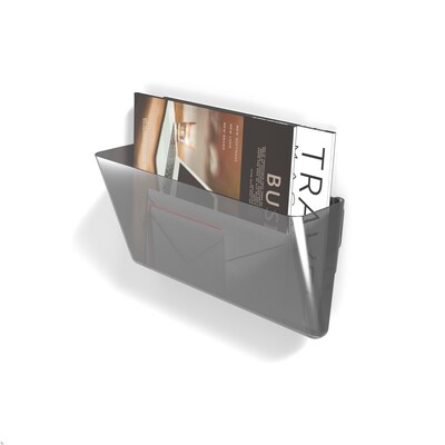 TRU RED™ Single Pocket Plastic Wall File, Smoke (TR58212)