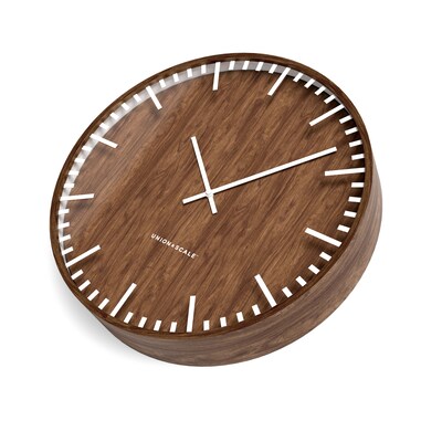 Union & Scale™ Essentials Wall Clock, Wood, 16" (UN57811)