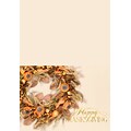 Custom Happy Thanksgiving Wreath Cards, with Envelopes, 7-7/8 x 5-5/8, 25 Cards per Set
