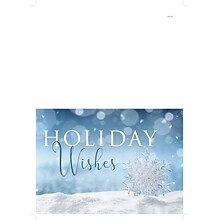 Custom Holiday Wishes Snowflake Cards, with Envelopes, 7 x 5, 25 Cards per Set