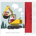 Custom Happy Haulidays Excavator Santa Cards, with Envelopes, 5-5/8 x 7-7/8, 25 Cards per Set