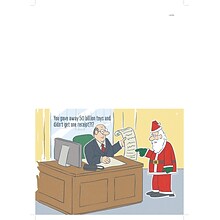 Custom Tax Time Cartoon Funny Holiday Cards, with Envelopes, 7-7/8 x 5-5/8, 25 Cards per Set