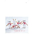 Custom From All Of Us Marshmellow Snowmen Cards, with Envelopes, 7 x 5, 25 Cards per Set