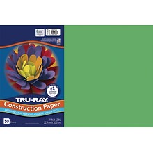 Tru-Ray 12 x 18 Construction Paper, Festive Green, 50 Sheets (P103038)