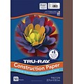 Tru-Ray 9 x 12 Construction Paper, Dark Brown, 50 Sheets (P103024)