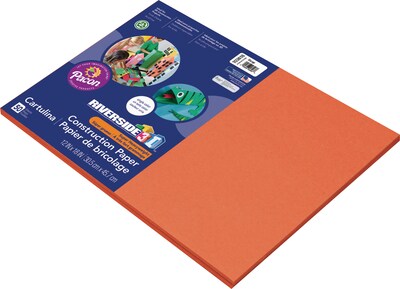 Riverside 3D 12 x 18 Construction Paper, Orange, 50 Sheets (P103618)