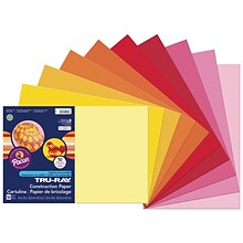 Tru-Ray 12 x 18 Construction Paper, Warm Assorted, 50 Sheets (P102948)