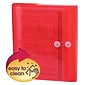 Smead Plastic File Pocket, 1 1/4" Expansion, Letter Size, Red, 5/Each (SMD89527)