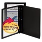Smead Frame View Report Covers with Clear Front, 3-Prong, Letter Size, Black, 5/Pack (86020)