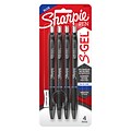 Sharpie S-Gel Retractable Gel Pen, Medium Point, Blue Ink, 4 Pack (2096172)