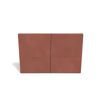 TRU RED Reinforced Expanding Wallet, Elastic Closure, Letter Size, Brown, 10/Box (TR422675)