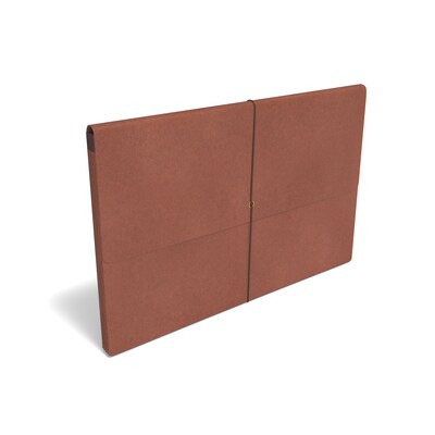 TRU RED Reinforced Expanding Wallet, Elastic Closure, Letter Size, Brown, 10/Box (TR422675)
