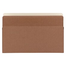 Smead Easy Grip File Pockets, Straight Cut Tab, 3.5 Expansion, Legal Size, Redrope, 25/Box (73210)