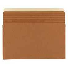 Smead Easy Grip Redrope File Pockets, 5.25 Expansion, Letter Size, Brown, 10/Box (73209)