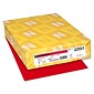 Astrobrights Colored Paper, 24 lbs., 8.5" x 11", Re-Entry Red, 500 Sheets/Ream (22551)