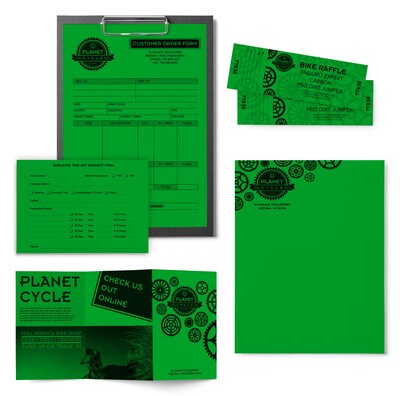 Astrobrights Colored Paper, 24 lbs., 8.5" x 11", Gamma Green, 500 Sheets/Ream (22541)