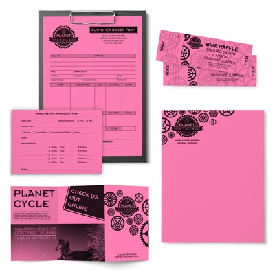 Astrobrights Colored Paper, 24 lbs., 8.5" x 11", Pulsar Pink, 500 Sheets/Ream (21031)