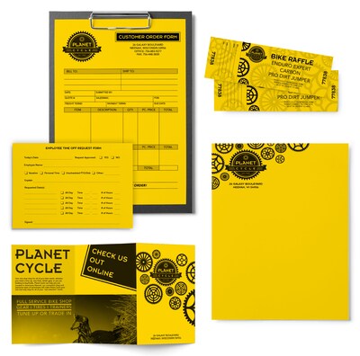 Astrobrights Colored Paper, 24 lbs., 8.5" x 11", Solar Yellow, 500 Sheets/Ream (22531)