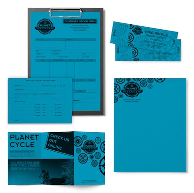 Astrobrights 30% Recycled Colored Paper, 24 lbs., 8.5" x 11", Celestial Blue, 500 Sheets/Ream (22661)