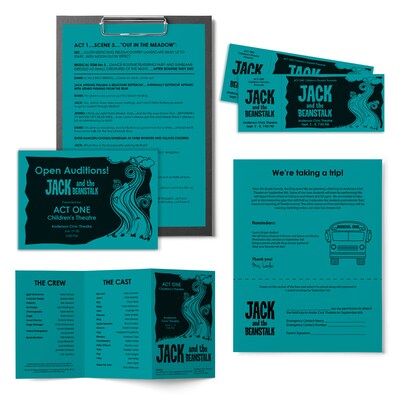 Astrobrights Colored Paper, 24 lbs., 8.5" x 11", Terrestrial Teal, 500 Sheets/Ream (21849/22479)