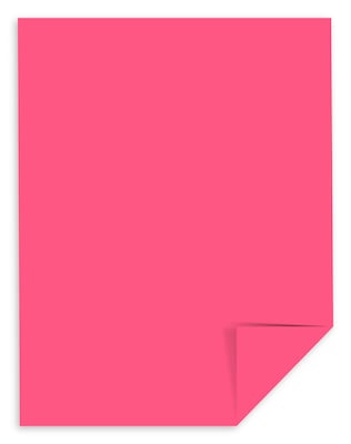 Astrobrights Colored Paper, 24 lbs., 8.5" x 11", Plasma Pink, 500 Sheets/Ream (22119)