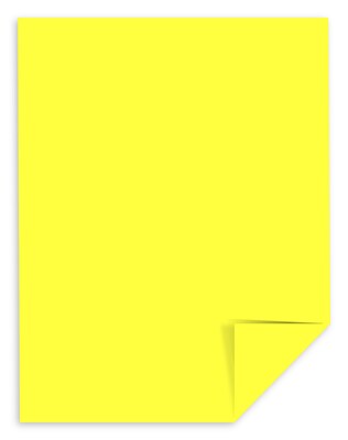 Astrobrights Colored Paper, 24 lbs., 8.5" x 11", Lift-Off Lemon, 500 Sheets/Ream (21011)