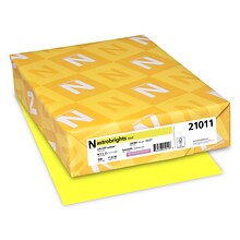 Astrobrights Colored Paper, 24 lbs., 8.5 x 11, Lift-Off Lemon, 500 Sheets/Ream (21011)