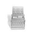 TRU RED™ All-In-One 10-Compartment Wire Mesh Compartment Storage, Silver (TR57531)