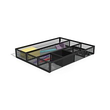 TRU RED™ 6 Compartment Mesh Drawer Organizer, Matte Black (TR57545)