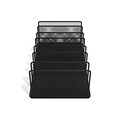 TRU RED™ 7-Compartment Wire Mesh File Organizer, Matte Black (TR57552)